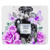 Mouse Pad - Purple Midnight Roses - Perfume Bottle White