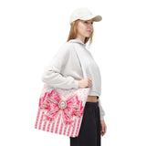 Pink Leopard Bow Couture - Tote Bag