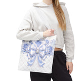 Ethereal Blue Diamond Bow - Tote Bag