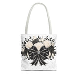 Ivory Noir Couture Diamond Bow - Tote Bag