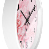 Wall Clock - Pink Dahlia Glitter - Give Thanks in all Circumstances