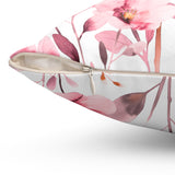 Square Pillow - Chosen in Christ - Berry Floral Watercolor