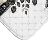 Ivory Noir Couture Diamond Bow - Bath Mat