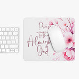 Pink Flower Bouquet - Praise Almighty God - Mouse Pad (Faith)