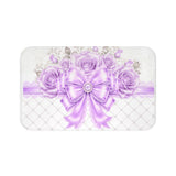 Lavender Lace Diamond Bow - Bath Mat