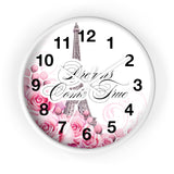 Wall Clock - Dreams Come True - Paris Dreams - Pink