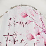 Pink Flower Bouquet - Praise Almighty God - Shower Curtains (Faith)