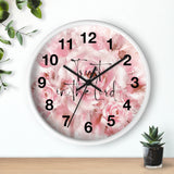 Wall Clock - Vintage Rose Petals - Trust in the Lord