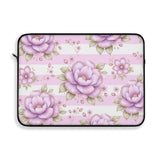 Lilac Sugar Blossom Stripes - Laptop Sleeve