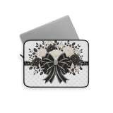 Ivory Noir Couture Diamond Bow - Laptop Sleeve