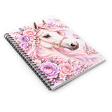 Blushing Lavender Equestrian Horse - Spiral Notebook