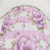 Lilac Sugar Blossom Stripes - Shower Curtains