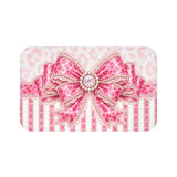 Pink Leopard Bow Couture - Bath Mat