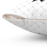 Ivory Noir Couture Diamond Bow - Square Pillow