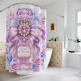 Orchid Periwinkle Diamond Bow Couture - Shower Curtains