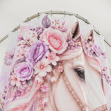 Blushing Lavender Equestrian Horse - Shower Curtains