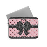 Obsidian Lace Bow in Princess Pink - Laptop Sleeve