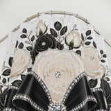 Ivory Noir Couture Diamond Bow - Shower Curtains