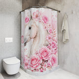 Blushing Rose Equestrian Horse - Shower Curtains