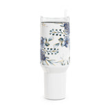 Glam Cup Tumbler, 40oz - Dark Moody Blue - White