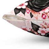 Blush Onyx Crown Royale - Square Pillow