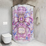 Orchid Periwinkle Diamond Bow Couture - Shower Curtains