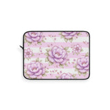 Lilac Sugar Blossom Stripes - Laptop Sleeve