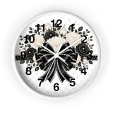 Ivory Noir Couture Diamond Bow - Wall Clock