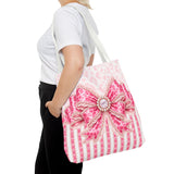 Pink Leopard Bow Couture - Tote Bag