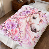 Blushing Lavender Equestrian Horse — Throw Blanket