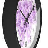 Lavender Lace Diamond Bow - Wall Clock