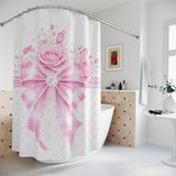 Pink Couture Diamond Bow - Shower Curtains