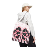 Black & Pink Ruffle Bow Couture | Pink Zebra Print - Tote Bag