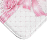 Pink Couture Diamond Bow - Bath Mat