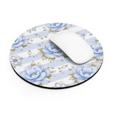 Powder Blue Sugar Blossom Stripes - Mouse Pad
