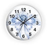 Blue Couture Diamond Bow - Wall Clock