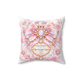 Opal Starlight Couture Perfume Bottle | Enchanted Birthstones Collection - Square Pillow