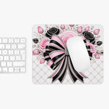 Pink Noir Couture Diamond Bow - Mouse Pad