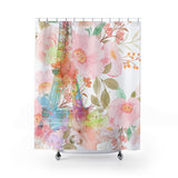 Paris Pink Watercolor - Shower Curtains