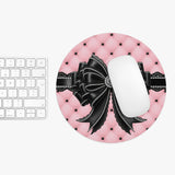 Obsidian Lace Bow in Princess Pink - Mouse Pad
