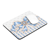 Celestial Blue Diamond | Damask Bow Couture - Mouse Pad