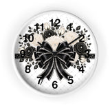 Ivory Noir Couture Diamond Bow - Wall Clock