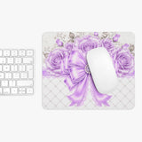 Lavender Lace Diamond Bow - Mouse Pad