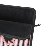 Black & Pink Ruffle Bow Couture | Pink Zebra Print - Laptop Sleeve