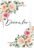 FREE-Printable Download-Monthly Binder Dividers-Pink Cream Floral Dream