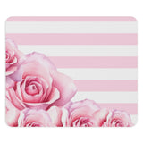 Mouse Pad - Pink Stripes - Floral Roses