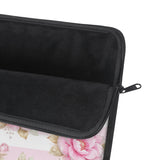Pink Sugar Blossom Stripes - Laptop Sleeve