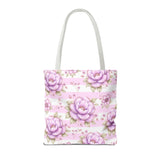 Lilac Sugar Blossom Stripes - Tote Bag