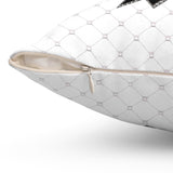 Ivory Noir Couture Diamond Bow - Square Pillow