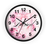 Wall Clock - Pink & Blush Perfume Bottle - Blessed Black
